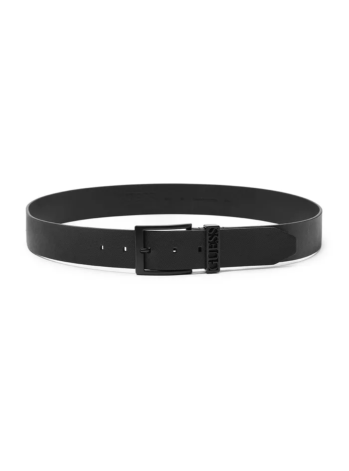 Men Belts GUESS 38mm Black Loop Belt Men Belts GUESS 38mm Black Loop Belt