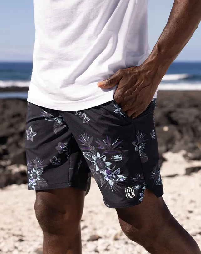 Men Boardshorts TravisMathew TIKI TIME BOARDSHORT Black Men Boardshorts TravisMathew TIKI TIME BOARDSHORT Black