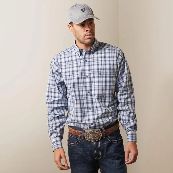 Men Button Down Shirts Ariat Pro Series Norbert Classic Fit Shirt White