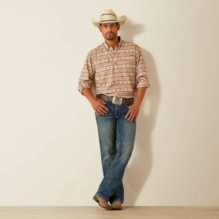 Men Button Down Shirts Ariat VentTEK Outbound Classic Fit Shirt Baked Clay Men Button Down Shirts Ariat VentTEK Outbound Classic Fit Shirt Baked Clay