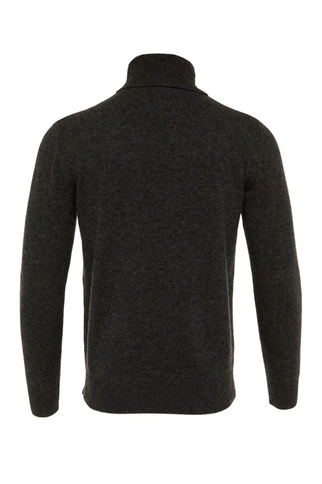 Men Byron Roll Neck Knit Charcoal Holland Cooper Knitwear