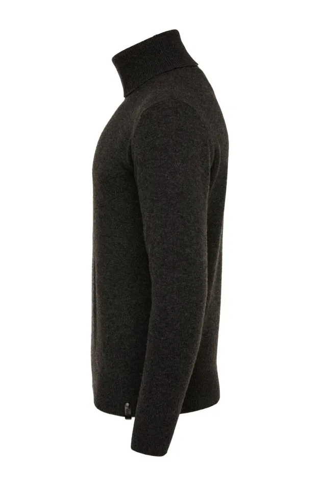 Men Byron Roll Neck Knit Charcoal Holland Cooper Knitwear