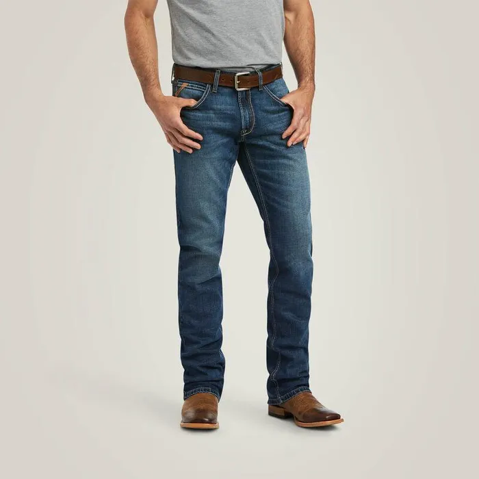 Men Denim Ariat M5 Straight Stretch Madera Stackable Straight Leg Jean Heath