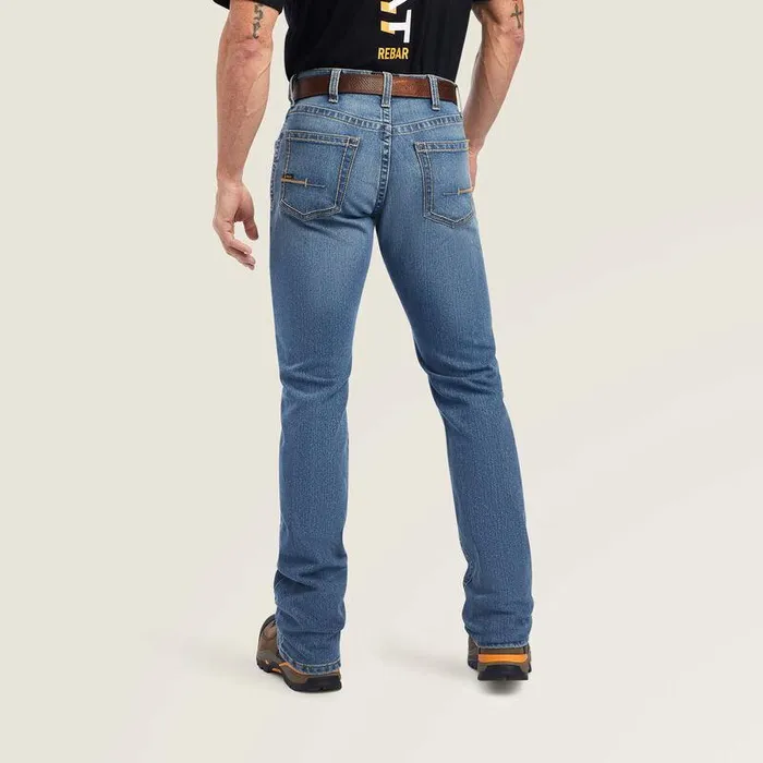 Men Denim Ariat Rebar M4 Low Rise DuraStretch Edge Boot Cut Jean Ventura Men Denim Ariat Rebar M4 Low Rise DuraStretch Edge Boot Cut Jean Ventura