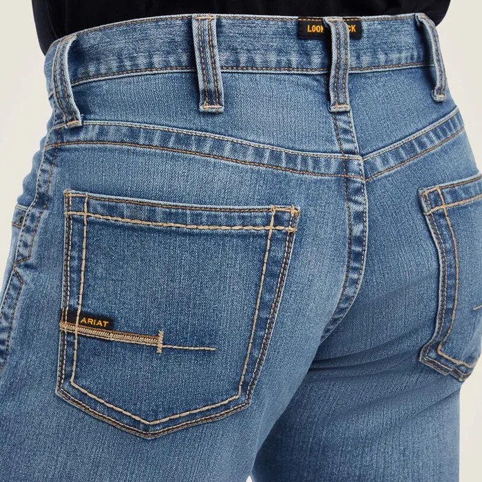 Men Denim Ariat Rebar M4 Low Rise DuraStretch Edge Boot Cut Jean Ventura Men Denim Ariat Rebar M4 Low Rise DuraStretch Edge Boot Cut Jean Ventura