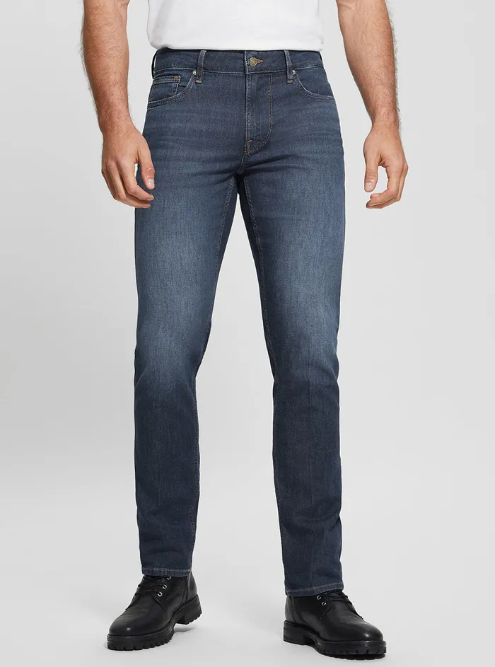 Men Denim GUESS Eco Midrise Slim Tapered Denim Jeans In Ethic Wash