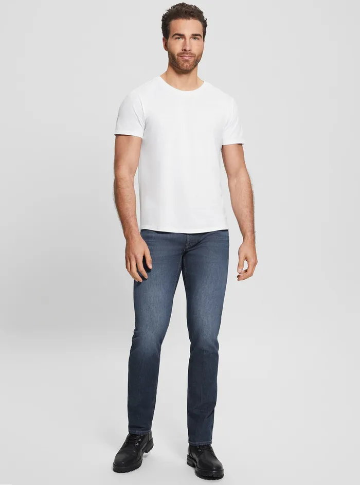 Men Denim GUESS Eco Midrise Slim Tapered Denim Jeans In Ethic Wash Men Denim GUESS Eco Midrise Slim Tapered Denim Jeans In Ethic Wash