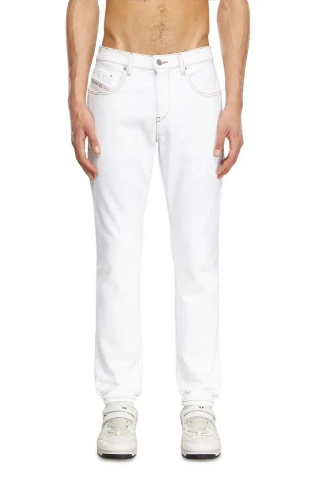 Men Diesel Jeans Slim Jeans 2019 DStrukt 09K05 White Men Diesel Jeans Slim Jeans 2019 DStrukt 09K05 White