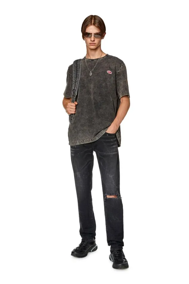 Men Diesel Jeans Slim Jeans 2019 DStrukt E69DV Blackdark Grey