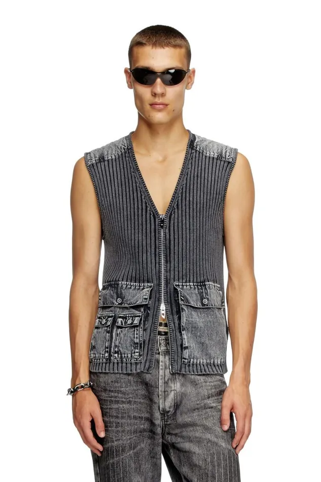 Men Diesel Knitwear KMARGIE Dark Grey Men Diesel Knitwear KMARGIE Dark Grey
