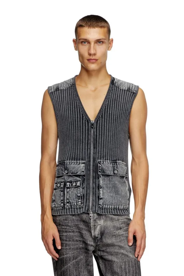 Men Diesel Knitwear KMARGIE Dark Grey Men Diesel Knitwear KMARGIE Dark Grey