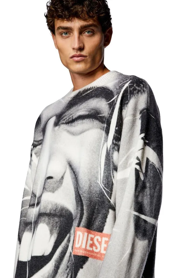 Men Diesel Knitwear KVICTORY Greywhite Men Diesel Knitwear KVICTORY Greywhite
