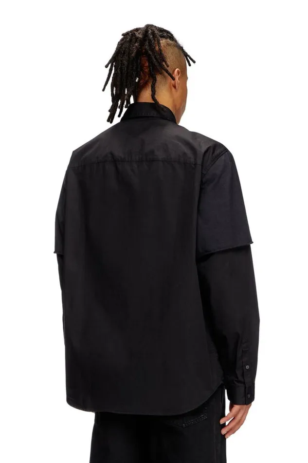 Men Diesel Shirts SGASTONO Black Men Diesel Shirts SGASTONO Black