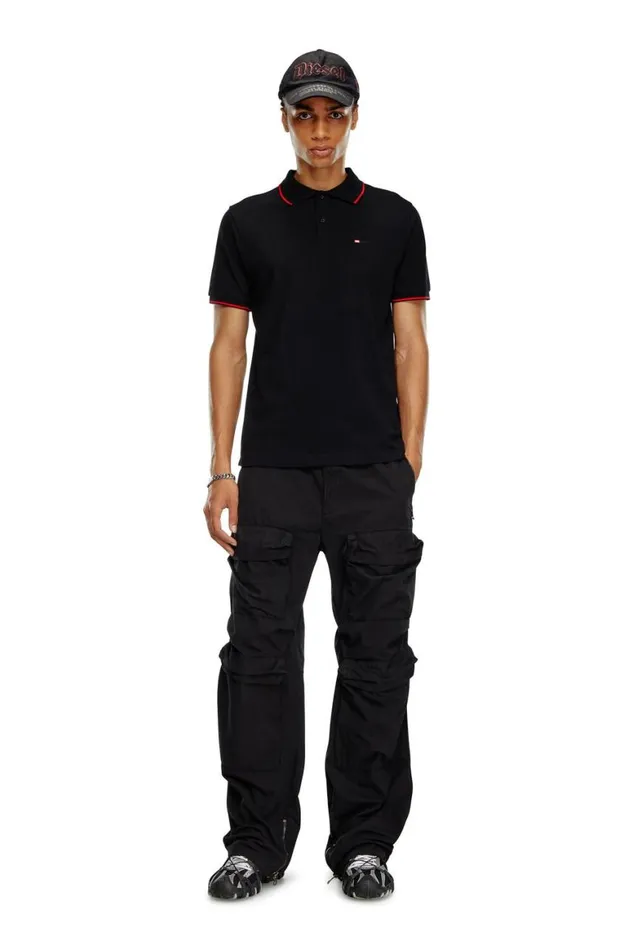 Men Diesel TShirts and Polos TFERRYMICRODIV Black