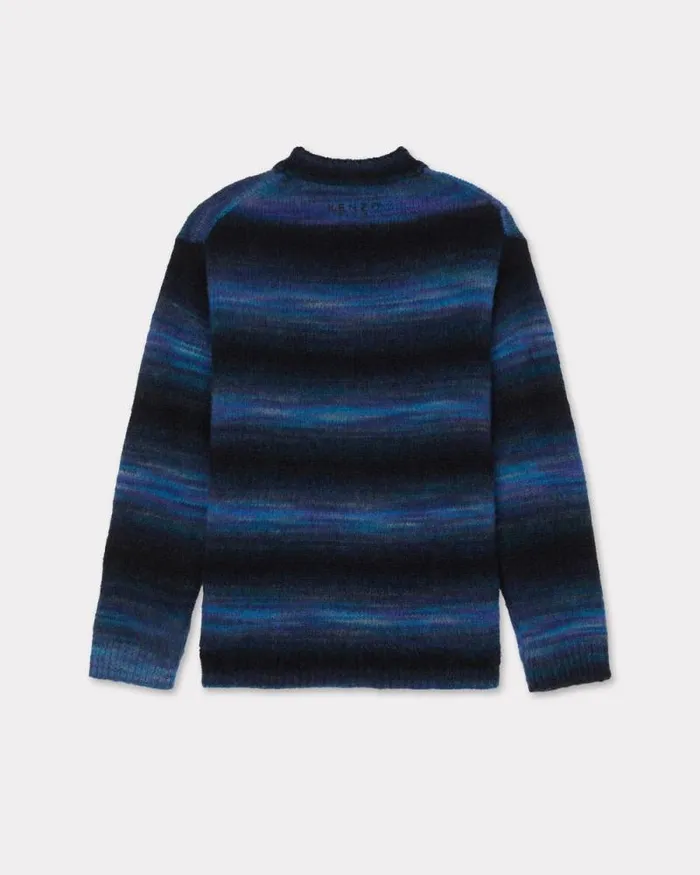 Men Embroidered Stripes Jumper Blue Black Kenzo Sweaters And Cardigans