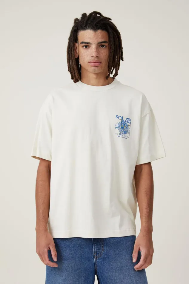 Men Graphic TShirts Cotton On Box Fit Graphic TShirt Bone Screwed