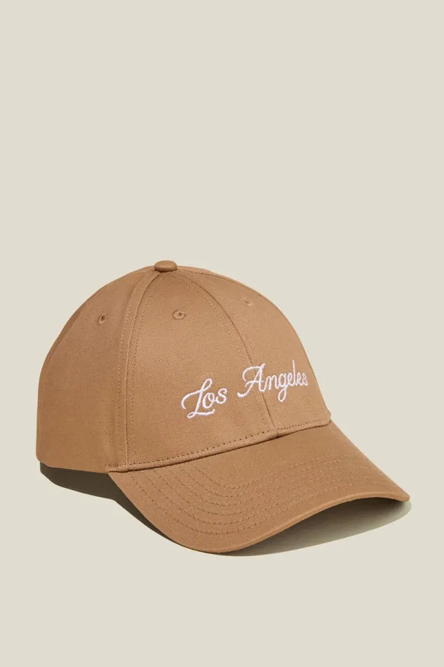 Men Hats Cotton On 6 Panel Ball Cap Tanlos Angeles