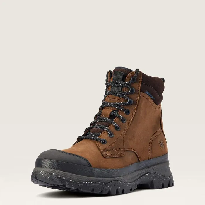 Men Hiking Boots and Shoes Ariat Moresby Waterproof Boot Oily Distressed Brown