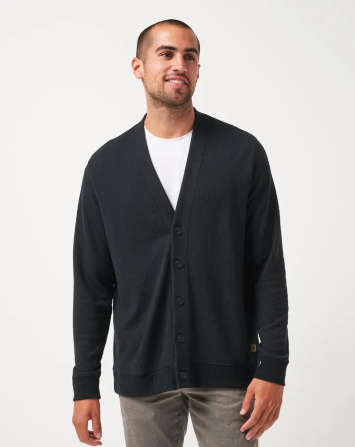 Men Hoodies and Sweatshirts TravisMathew PRISTINE SHORE CARDIGAN Black