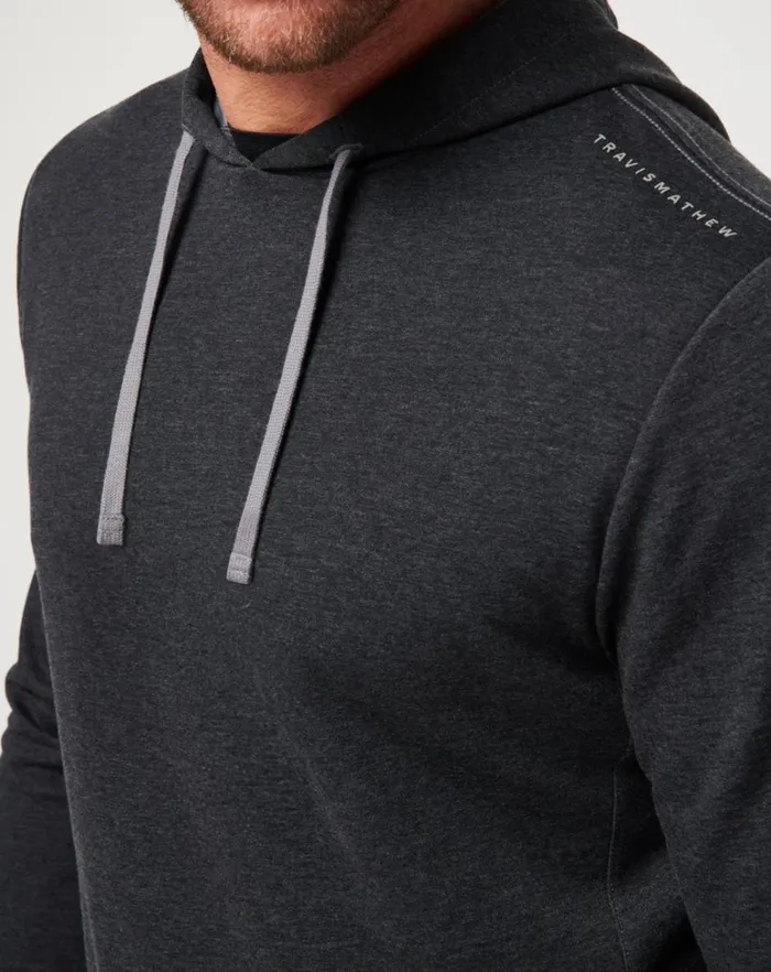 Men Hoodies and Sweatshirts TravisMathew UPGRADED TECH HOODIE Heather Black Men Hoodies and Sweatshirts TravisMathew UPGRADED TECH HOODIE Heather Black