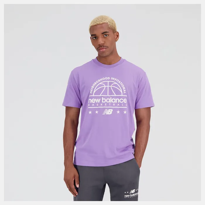 Men Hoops Cotton Jersey Short Sleeve Tshirt Twilight New Balance Shirts