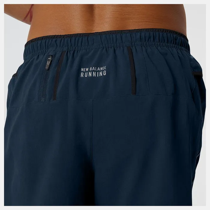 Men Impact Run 5 Inch Short Natural Indigo New Balance Shorts Men Impact Run 5 Inch Short Natural Indigo New Balance Shorts