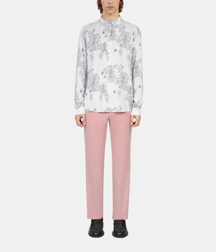 Men Ivory Paisley Print Long Sleeve Shirt THE KOOPLES Shirts