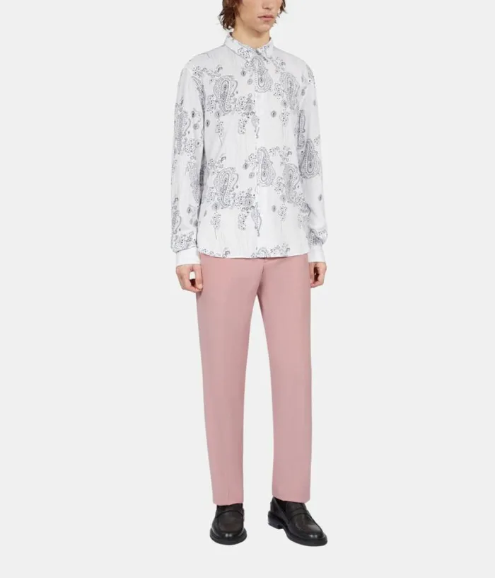 Men Ivory Paisley Print Long Sleeve Shirt THE KOOPLES Shirts