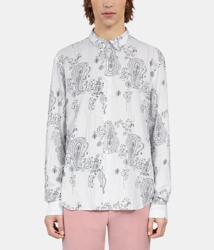 Men Ivory Paisley Print Long Sleeve Shirt THE KOOPLES Shirts