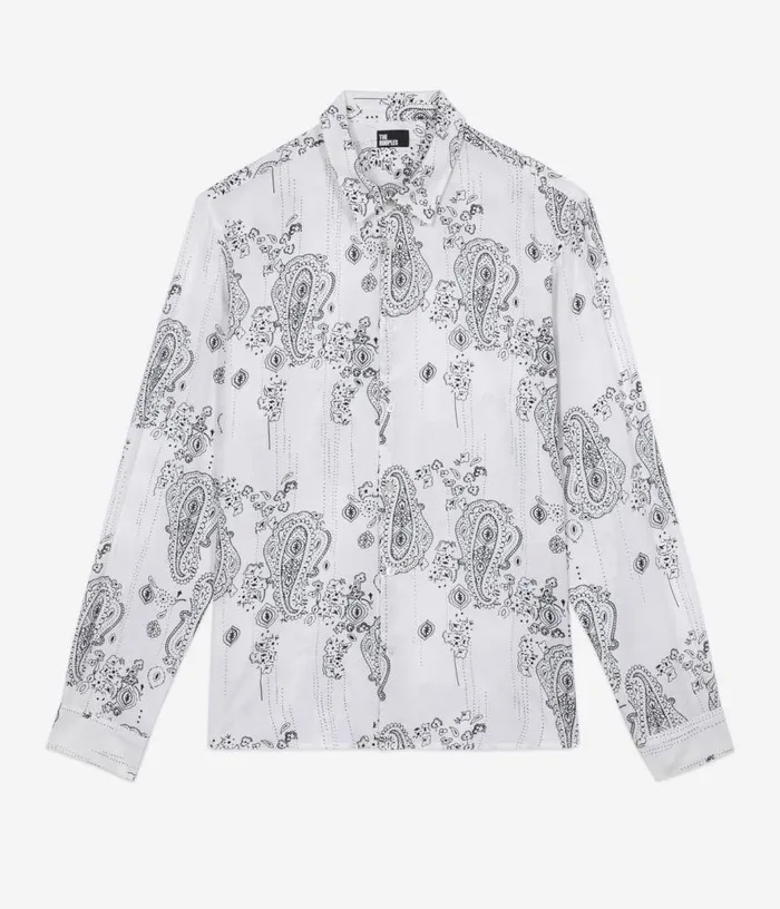 Men Ivory Paisley Print Long Sleeve Shirt THE KOOPLES Shirts