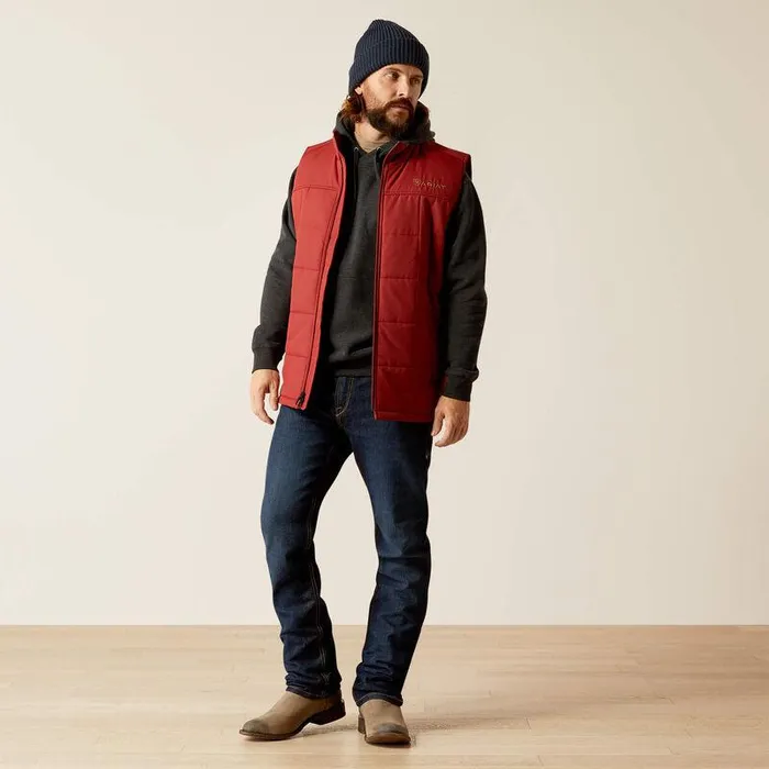 Men Jackets and Vests Ariat Crius Insulated Vest Rosewood Men Jackets and Vests Ariat Crius Insulated Vest Rosewood