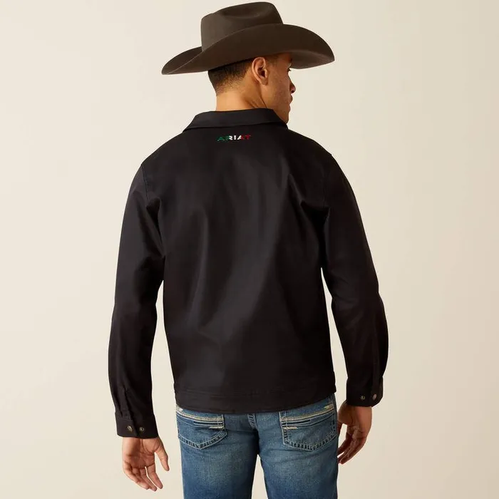 Men Jackets and Vests Ariat Mexico Canvas Jacket Black Men Jackets and Vests Ariat Mexico Canvas Jacket Black