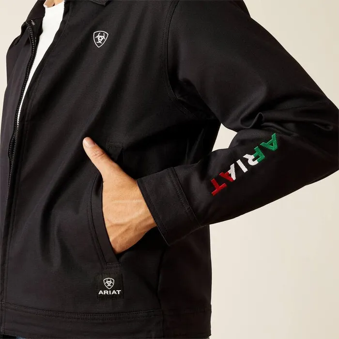 Men Jackets and Vests Ariat Mexico Canvas Jacket Black Men Jackets and Vests Ariat Mexico Canvas Jacket Black