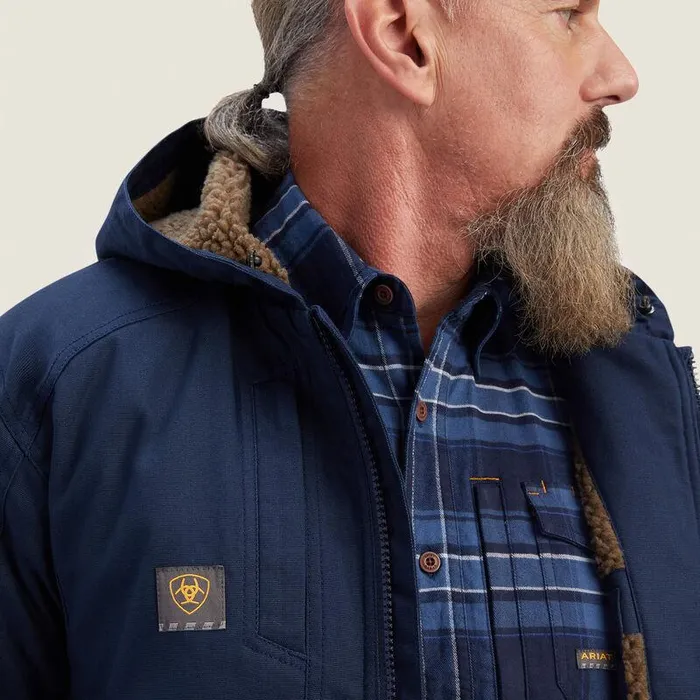 Men Jackets and Vests Ariat Rebar DuraCanvas Jacket Navy Men Jackets and Vests Ariat Rebar DuraCanvas Jacket Navy