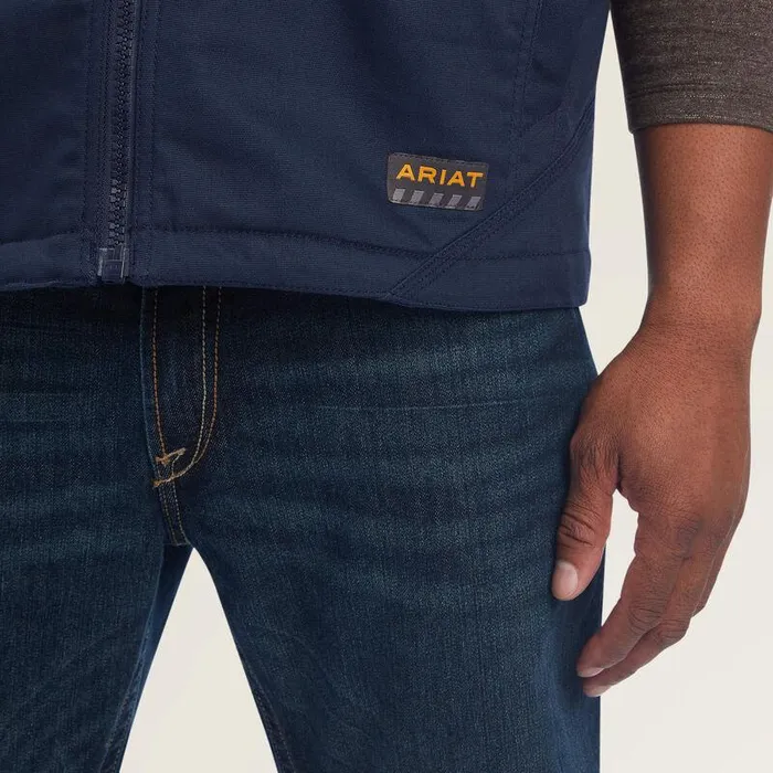 Men Jackets and Vests Ariat Rebar DuraCanvas Vest Navy Men Jackets and Vests Ariat Rebar DuraCanvas Vest Navy