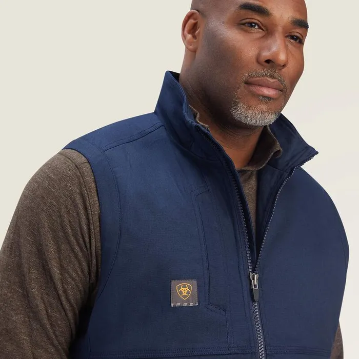 Men Jackets and Vests Ariat Rebar DuraCanvas Vest Navy Men Jackets and Vests Ariat Rebar DuraCanvas Vest Navy