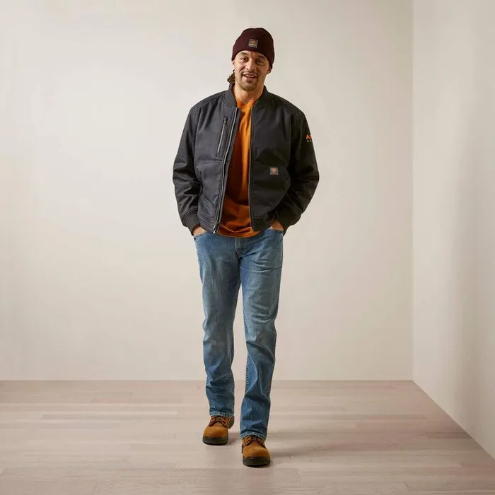 Men Jackets and Vests Ariat Rebar Stretch Canvas Bomber Jacket Black Men Jackets and Vests Ariat Rebar Stretch Canvas Bomber Jacket Black