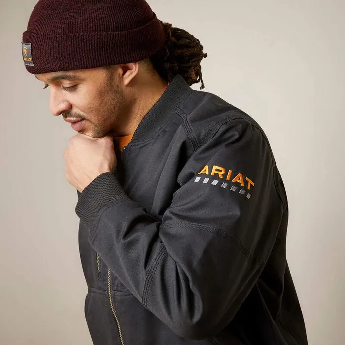 Men Jackets and Vests Ariat Rebar Stretch Canvas Bomber Jacket Black Men Jackets and Vests Ariat Rebar Stretch Canvas Bomber Jacket Black