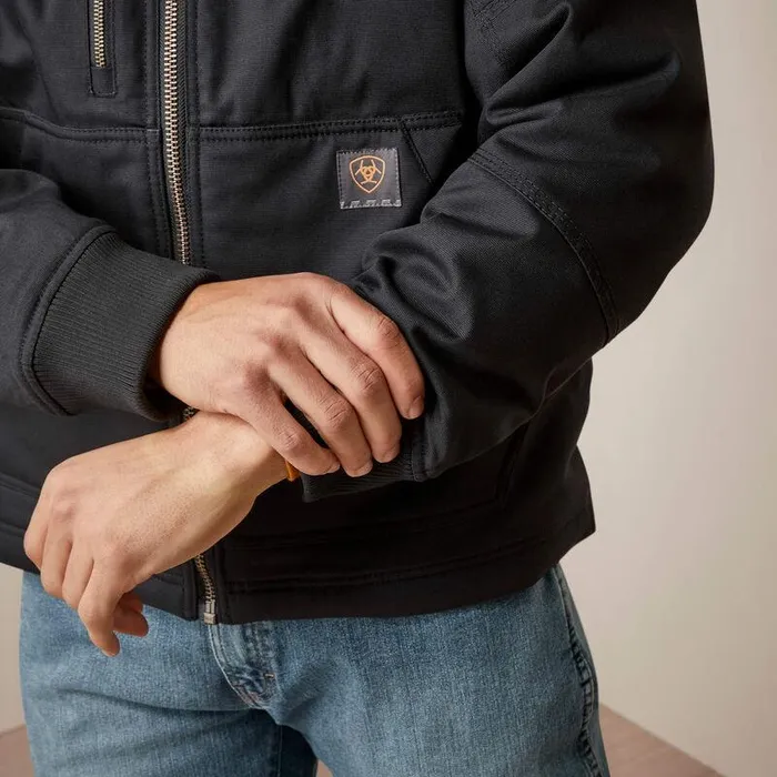 Men Jackets and Vests Ariat Rebar Stretch Canvas Bomber Jacket Black Men Jackets and Vests Ariat Rebar Stretch Canvas Bomber Jacket Black