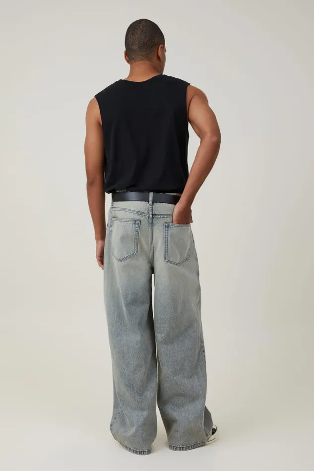 Men Jeans Cotton On Super Baggy Jean Millenium Tint Blue