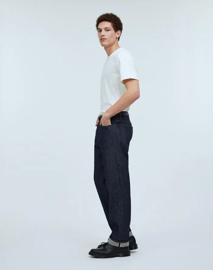 Men Jeans Madewell Vintage Relaxed Straight Jeans In Raw Selvedge Raw Selvedge