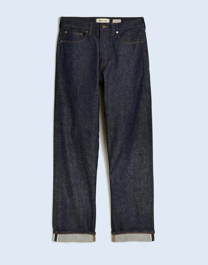 Men Jeans Madewell Vintage Relaxed Straight Jeans In Raw Selvedge Raw Selvedge