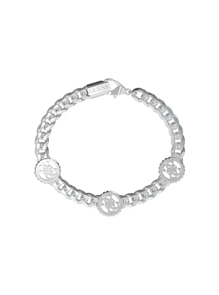 Men Jewellery GUESS Silver Quattro G Coin Bracelet