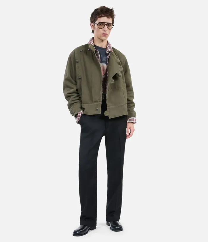 Men Khaki Officerstyle Jacket THE KOOPLES Coats and Jackets