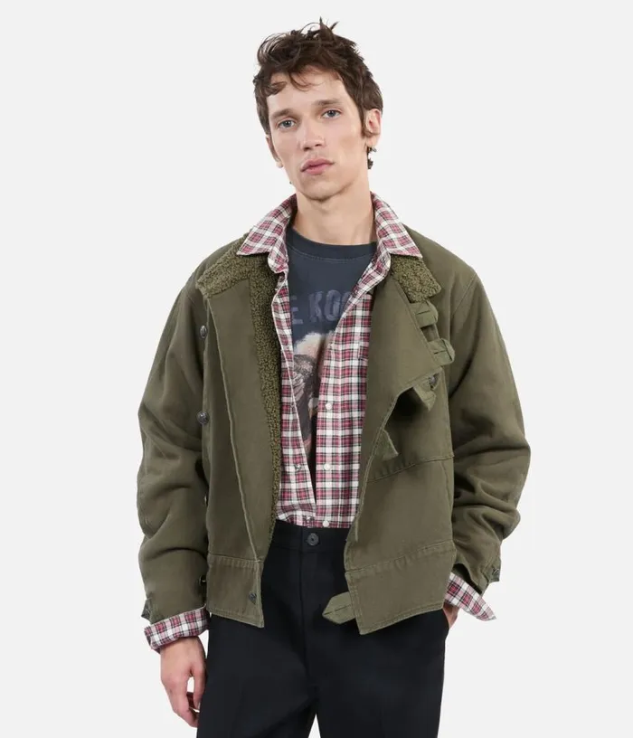 Men Khaki Officerstyle Jacket THE KOOPLES Coats and Jackets