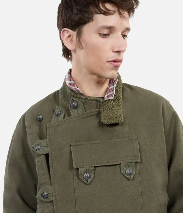 Men Khaki Officerstyle Jacket THE KOOPLES Coats and Jackets