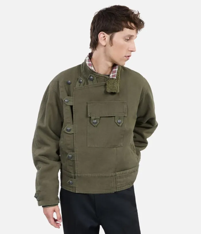 Men Khaki Officerstyle Jacket THE KOOPLES Coats and Jackets