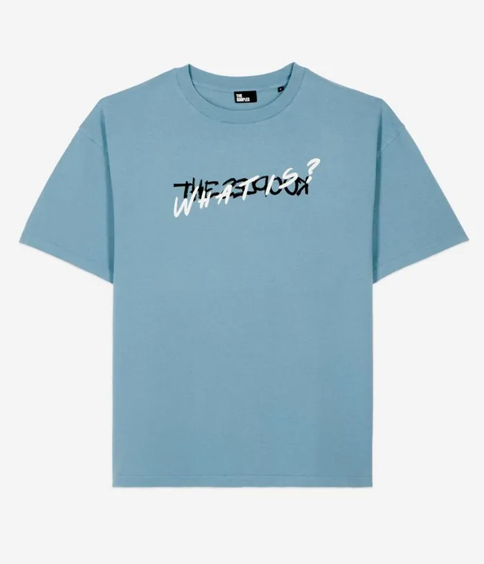Men Light Blue What Is Handwritten Serigraphy Tshirt THE KOOPLES Tshirts