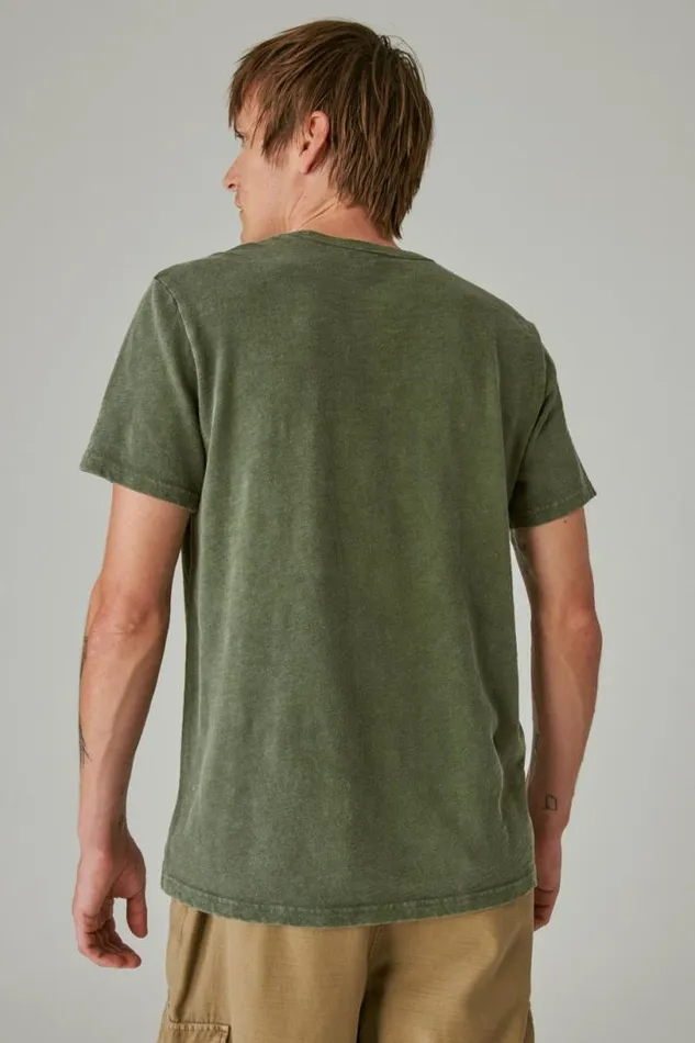 Men Lucky Brand Graphic Tees Peter Tosh Kombu Green