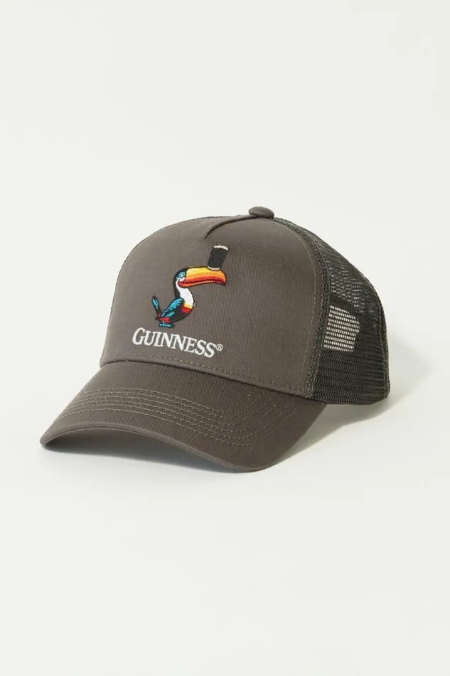 Men Lucky Brand Hats Guinness Toucan Trucker Hat Grey